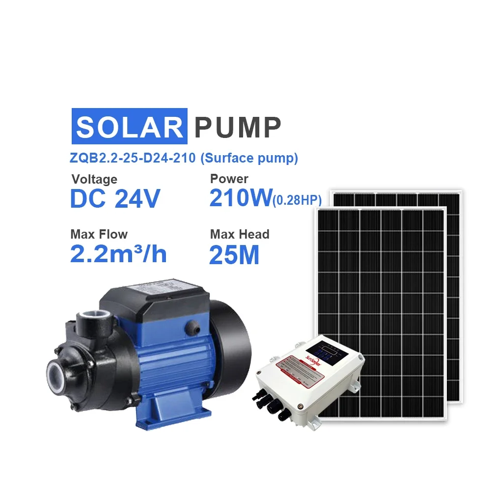 Original brand newHousehold Mini DC48V Solar Powered Brushed QB Surface Pump Irrigation