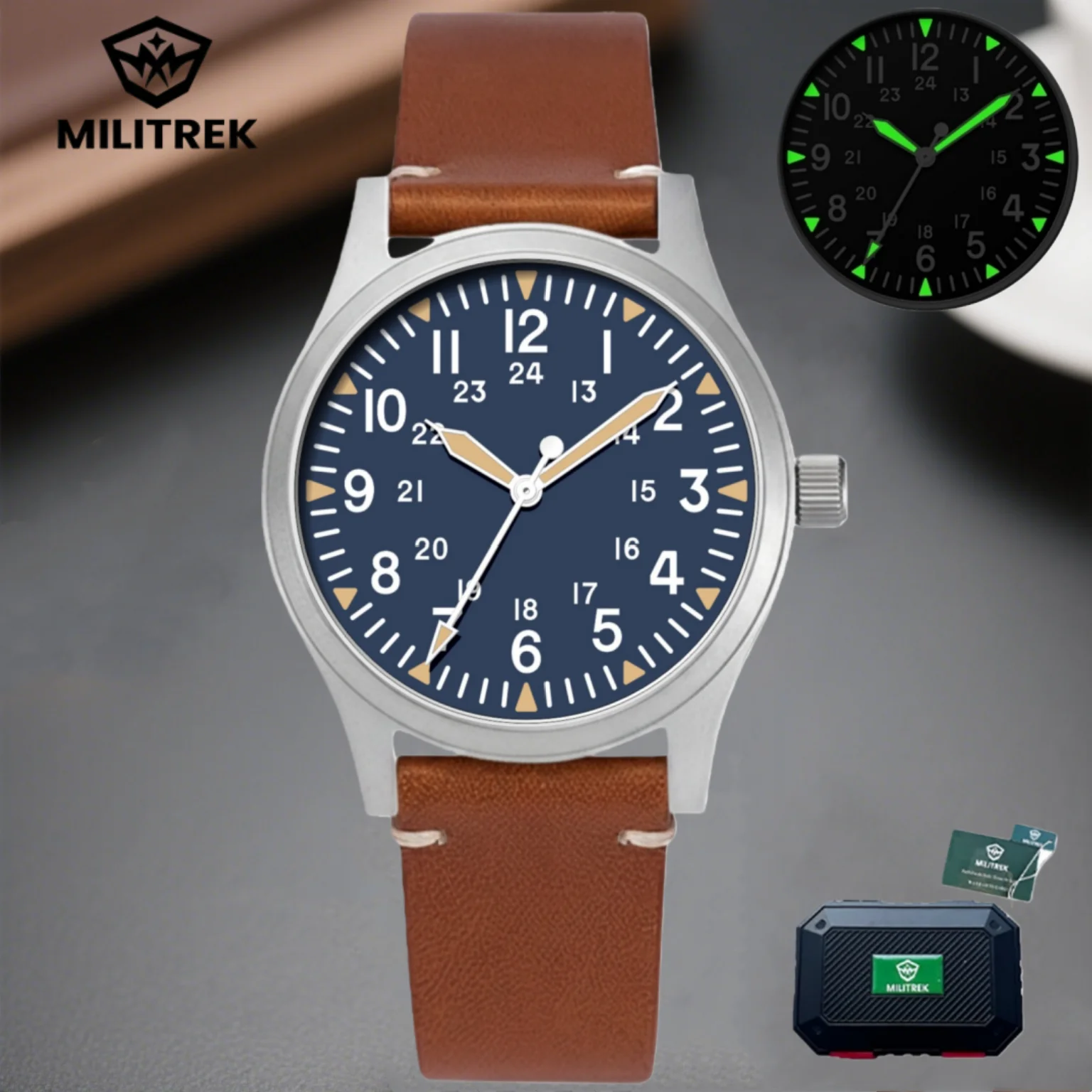 

MILITREK 2025 новые ретро военные часы 37 мм VH31 мужские кварцевые часы AR с сапфировым покрытием из нержавеющей стали водонепроницаемые 10 бар C3