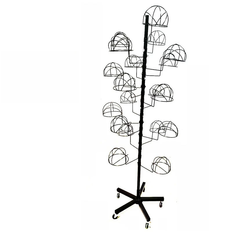 Removable hat rack, supermarket linear rotation, floor-to-ceiling display hat rack