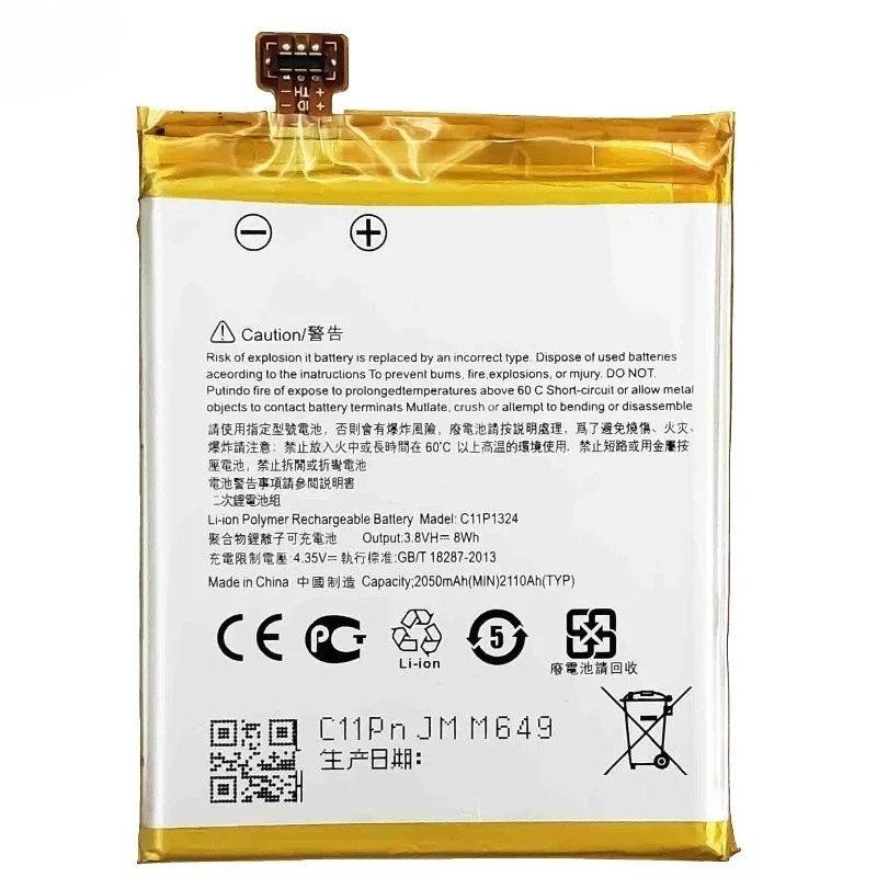 C11P1324 Battery 3.8V 2050mAh for ASUS Zenfone 5 A500G A500CG A500KL T00J Mobile Phone High Quality Replacement Battery