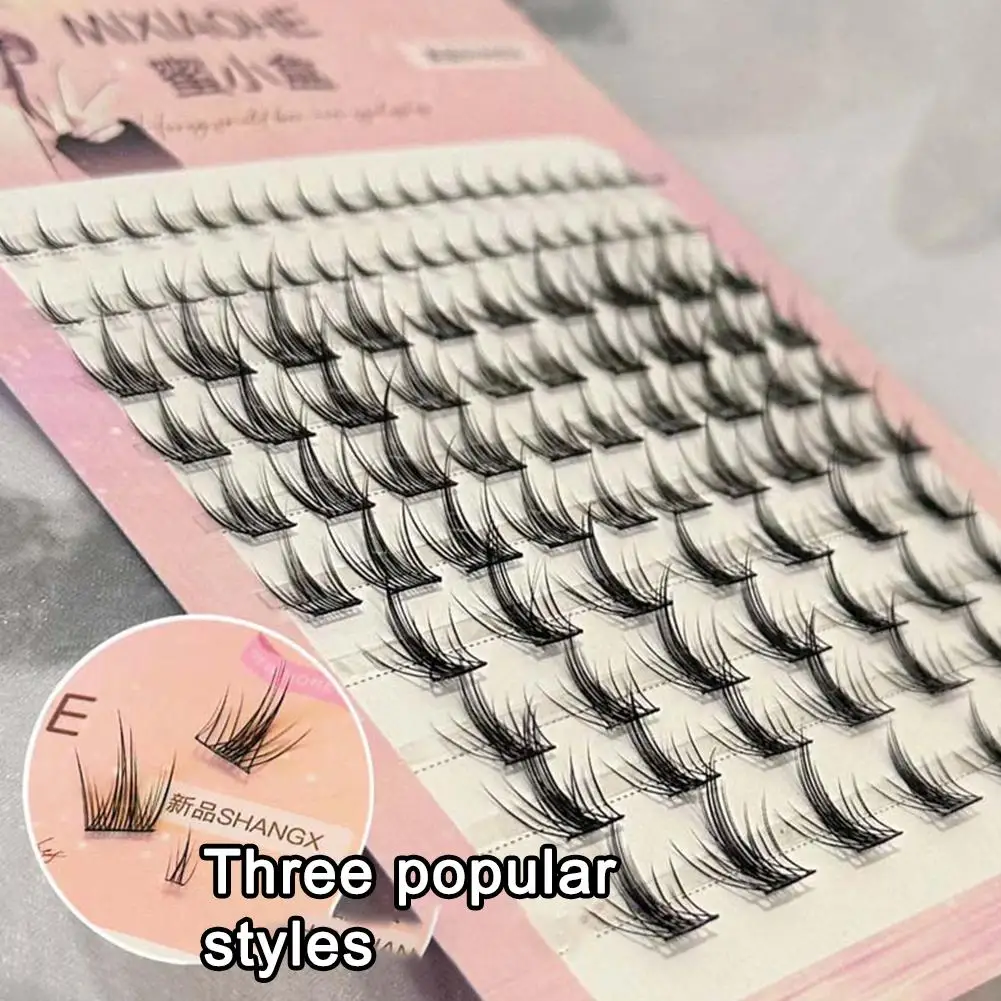 160 Kępki Segmentowych Rzęs Naturalne Puszyste Podkręcone Duża Pojemność Przedłużanie Rzęs Mały Diabełek Sztuczne Rzęsy Narzędzie do Makijażu