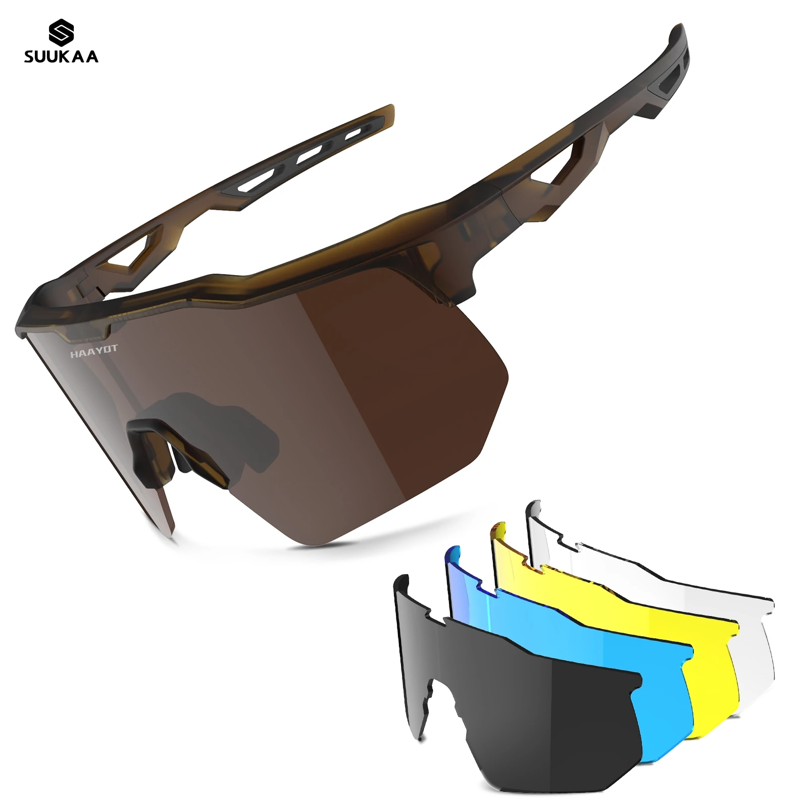 Best Selling Man Cycling Sunglasses Polarized Women MTB Bike Glasses 5 Lens Running Fishing Eyewear Sports Bicycle Riding