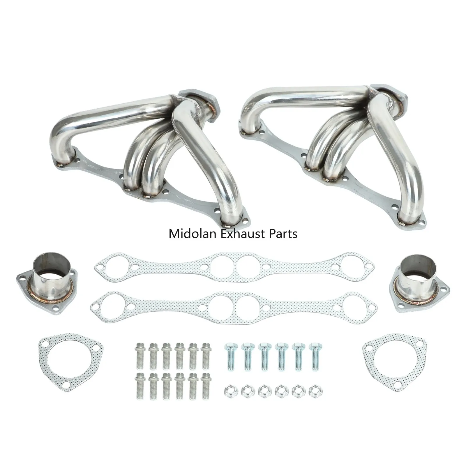

Exhaust Manifold Headers 1-5/8" For 1955-57 Chevy Small Block SBC GM Steering V8
