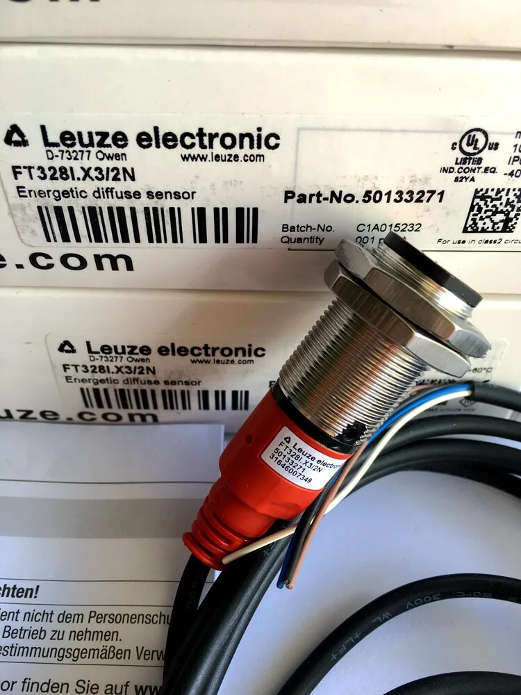 Brand New Original Germany LEUZE Photoelectric Switch FT328I.X3/2N FT328I.X3/4P Diffuse Reflection Photoelectric Sensor 10‑30VDC