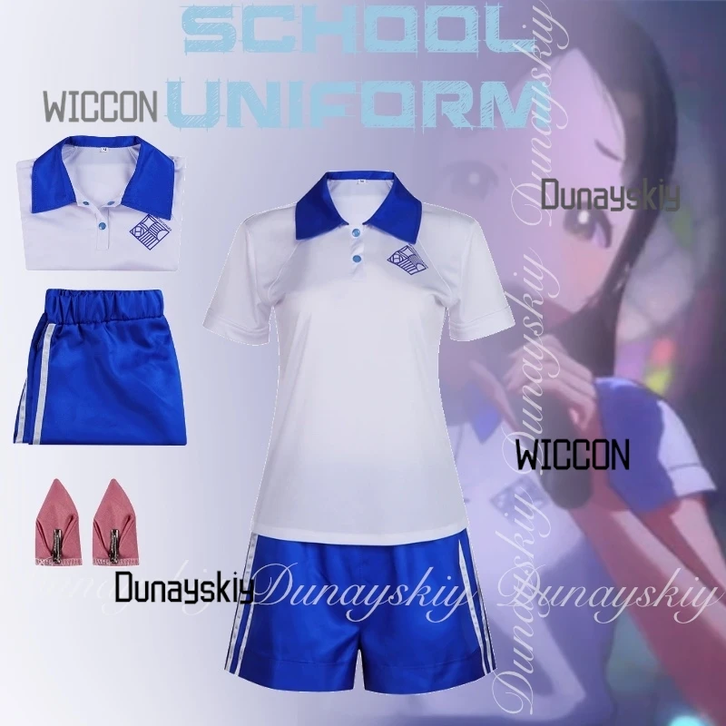 

ИДОЛЬМ игра косплей Хацуси Академия школьная форма белая и синяя гимнастическая одежда косплей костюм полный костюм