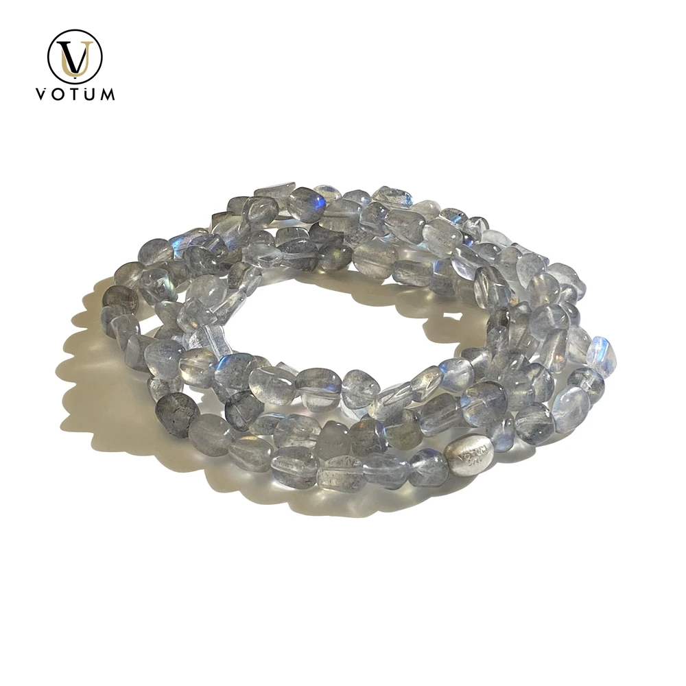 

Votum Natural Gray Moonstone Beaded Bracelets for Women Custom Birthstone Gift Chakra Healing Stone Beads Jewelry