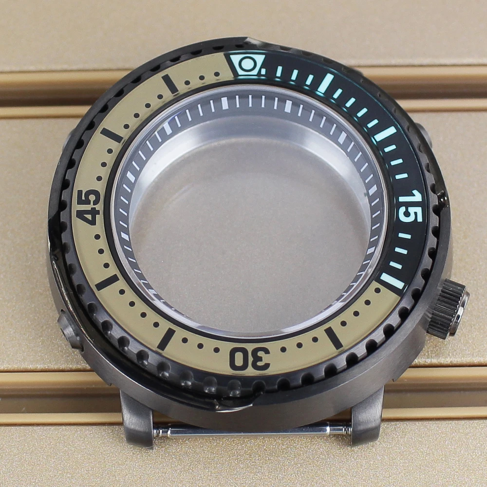

43mm Mod Tuna Canned Case NH35 Diving Watch Parts For Seiko NH34 NH35 NH36 NH38 4R36 Movement C3 Luminous Bezel 20ATM Waterproof