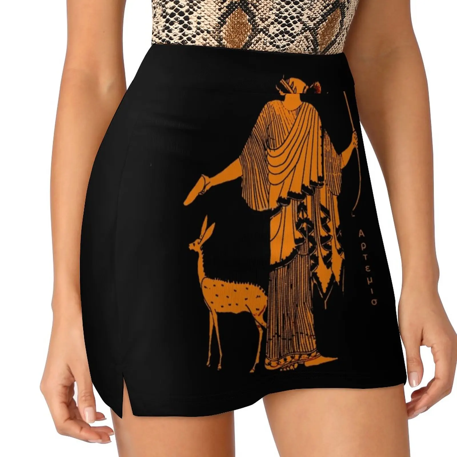 

Artemis Red Figure Ancient Greek Design Women's skirt Y2K Summer Clothes 2022 Kpop Style Trouser Skirt With Pocket Kylix