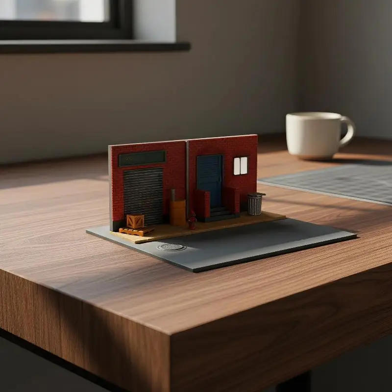DIY Painting 3D Printed 1:64 Scale Unpainted Street Scene Model Kit Set for Diorama Hobbyists Handcraft Projects