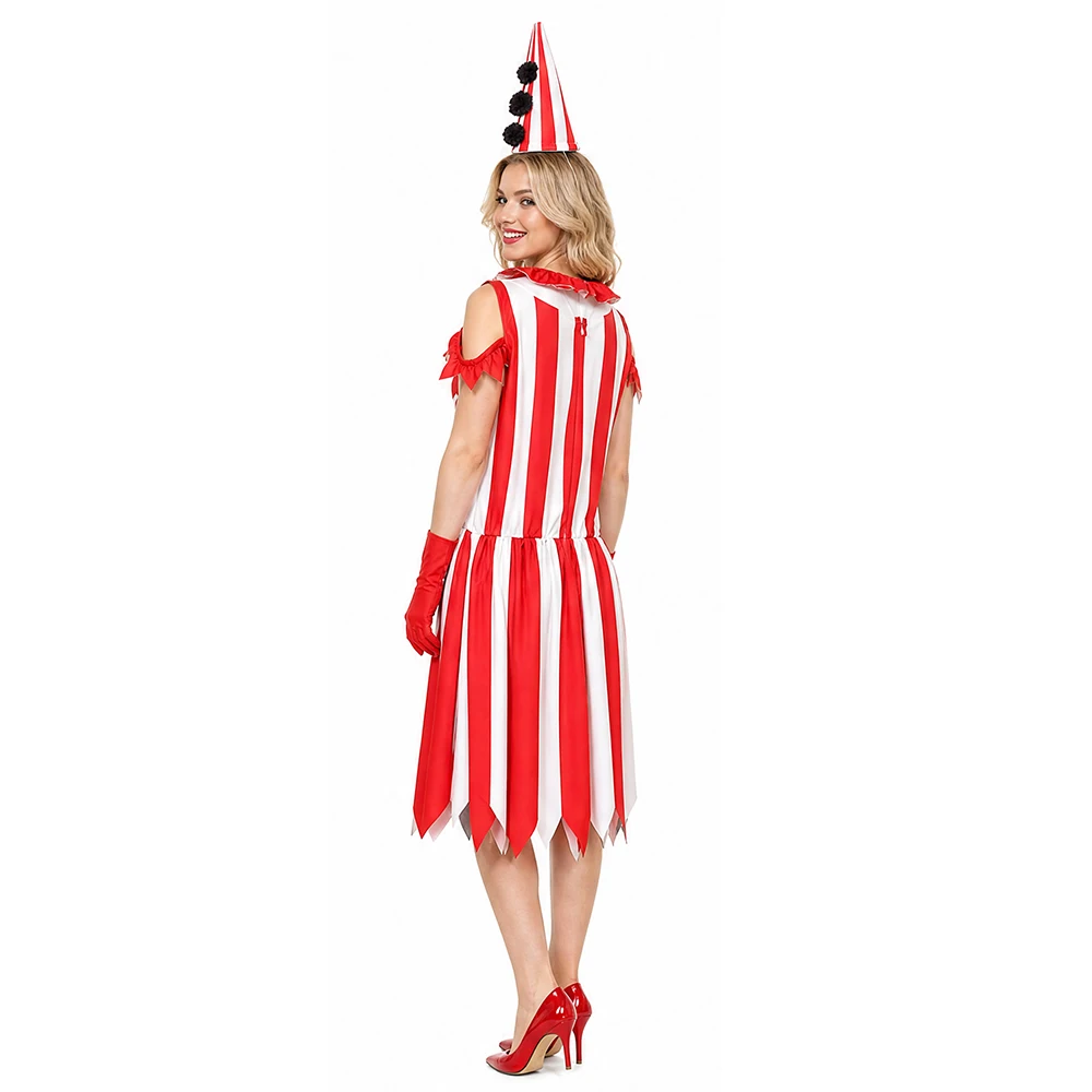 Adult Playful Clown Costumes Women's Circus Horror Ballet Dresses Horror Themed Party Clown Role-playing Include Headwear view 5