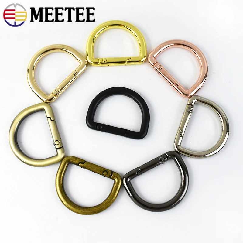 5/10Pcs Metal Buckles for Bag Strap D Rings Clasp Belt Webbing Clip Buckle Spring Keyring Carabiner Snap Hooks DIY Accessories