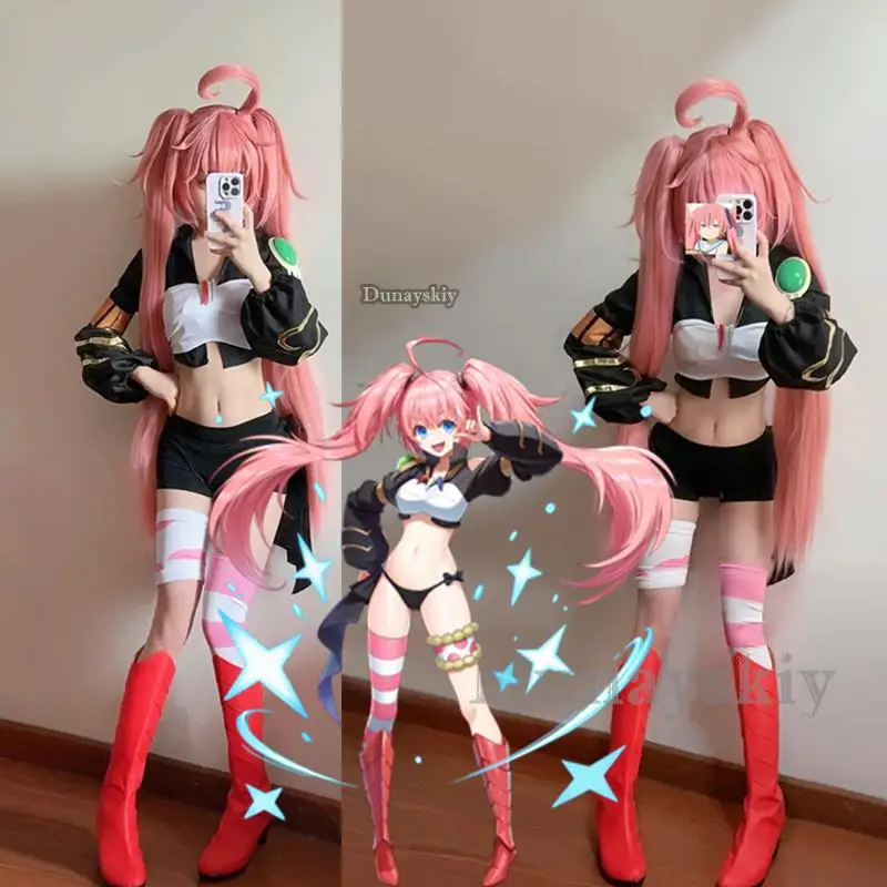 

CosplayMilim Nava Anime That Time I Got Reincarnated As A Slime Cosplay Costume Wig Shoes Women Sexy Bikini Halloween Party Carn