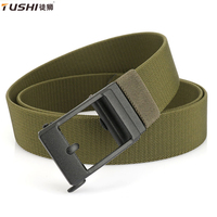 TUSHI New Tactical Belt For Men Sports Nylon Belt Women Elastic Canvas Belts Male Design Outdoor Waistban Designs Military Belt