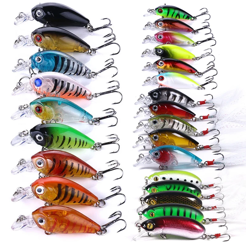 5-18Pcs Tieftauchen Crankbait Lockt Kit Swimbait Wobbling Harte Köder für Bass Hecht Angeln Süßwasser Angeln locken Set