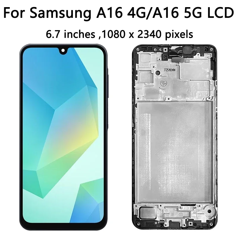 Super AMOLED A16 Display For Samsung A16 4G A165F A165M LCD Display Touch Screen Digitizer For Samsung A16 5G A166B A166E image 3