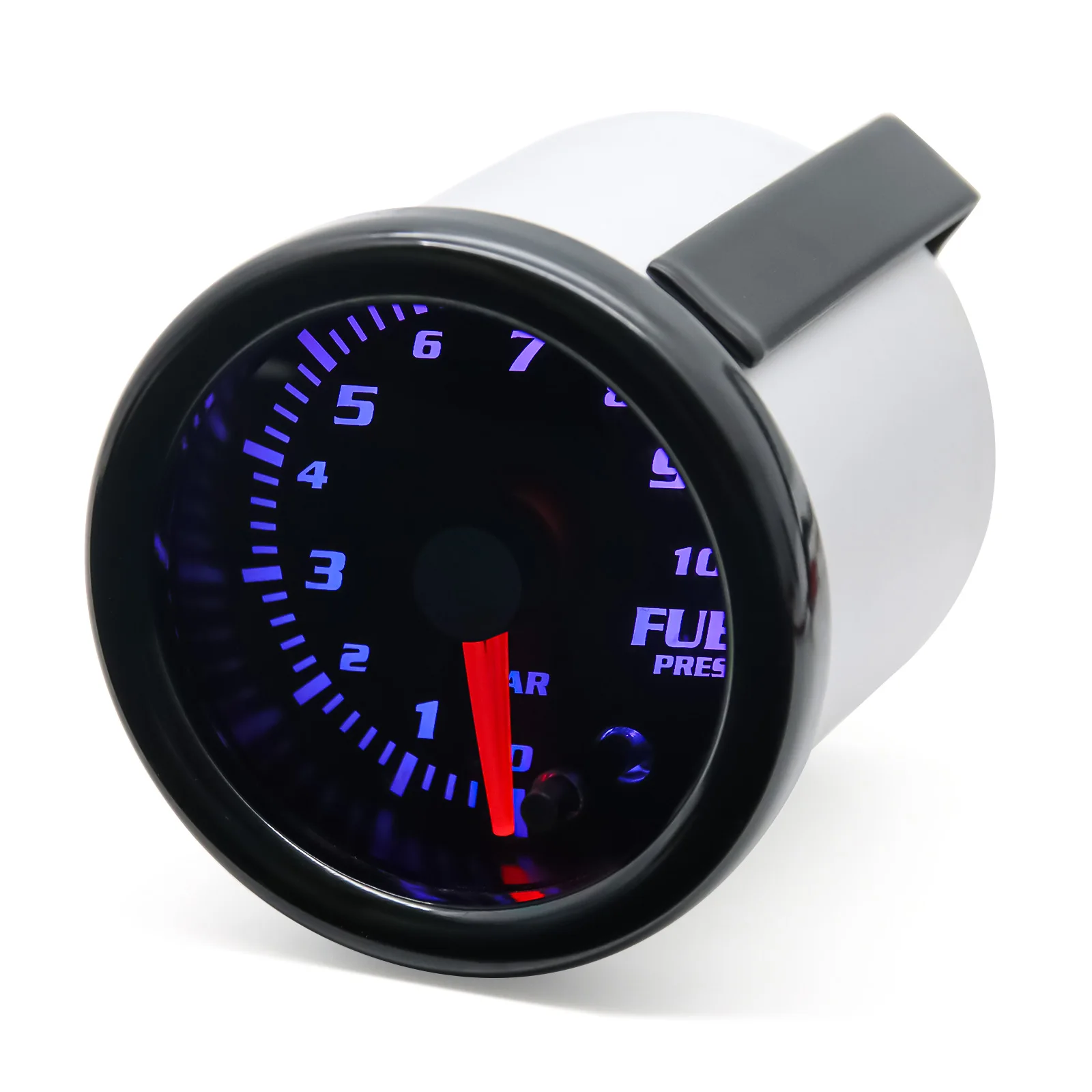 7 가지 색상 백라이트 52mm 연료 압력 게이지 0 ~ 10 Bar 12V 자동차 오일 압력계 연료 프레스 센서 포함, 자동차 부품 액세서리