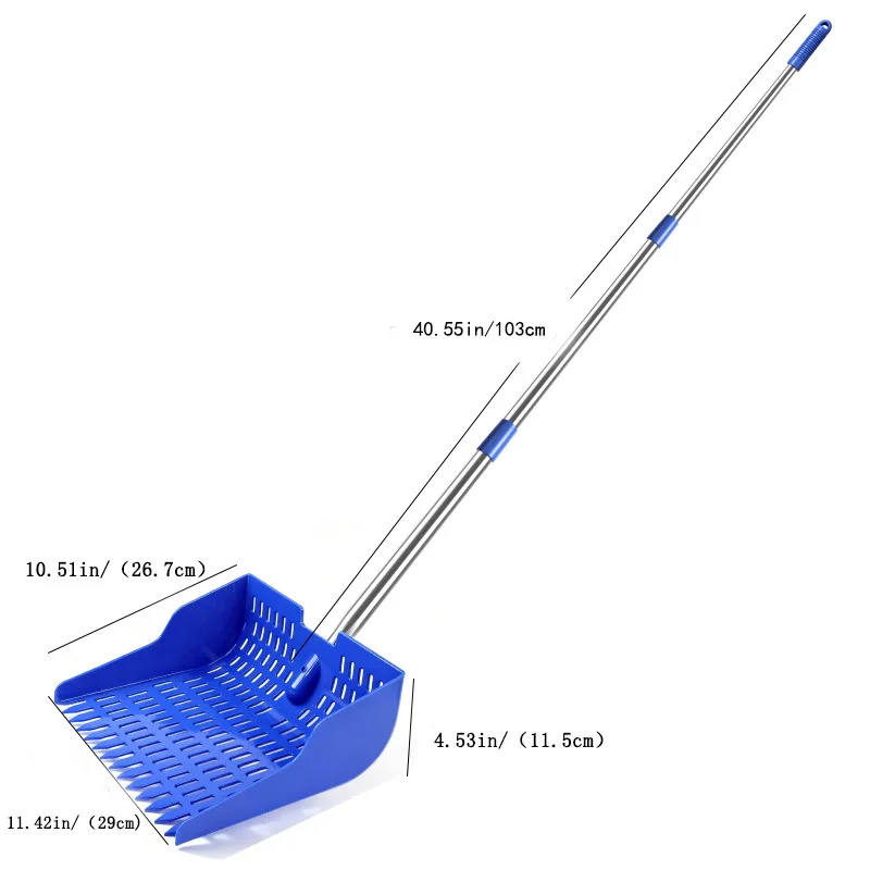 2-in-1 Chicken Manure Scoop and Rake, Multi-Functional Lightweight Chicken Manure Scoop, Livestock Farm Cleaning Shovel