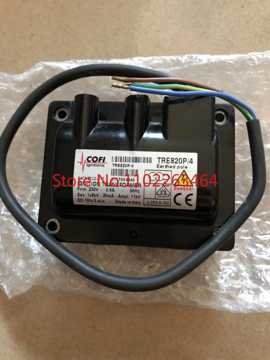 Original imported COFI TRE820P, TRE820P/4, TRE820PISO ignition transformer