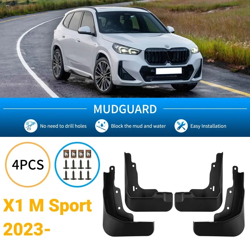 Car Mudguards For BMW X1 M Sport 2023-2026 ABS Mud Guards Fender Flare Mudflaps Exterior Parts Auto Accessories