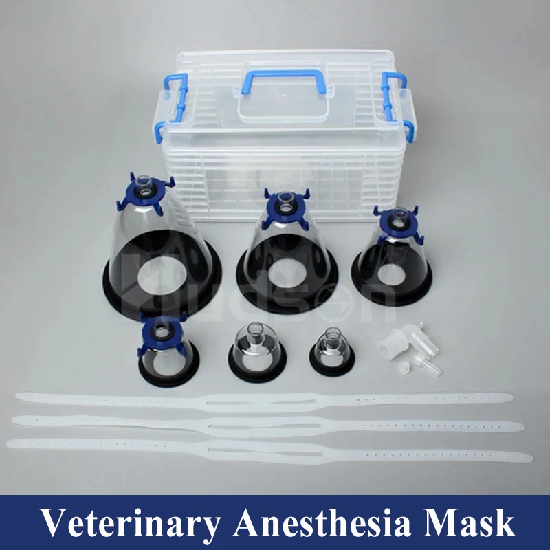 Veterinary Anesthesia Masks Inhalation Anesthesia Mask for Animal Pet Dog Cat Bird Pig Rat Veterinary Hospital Clinic Equipment