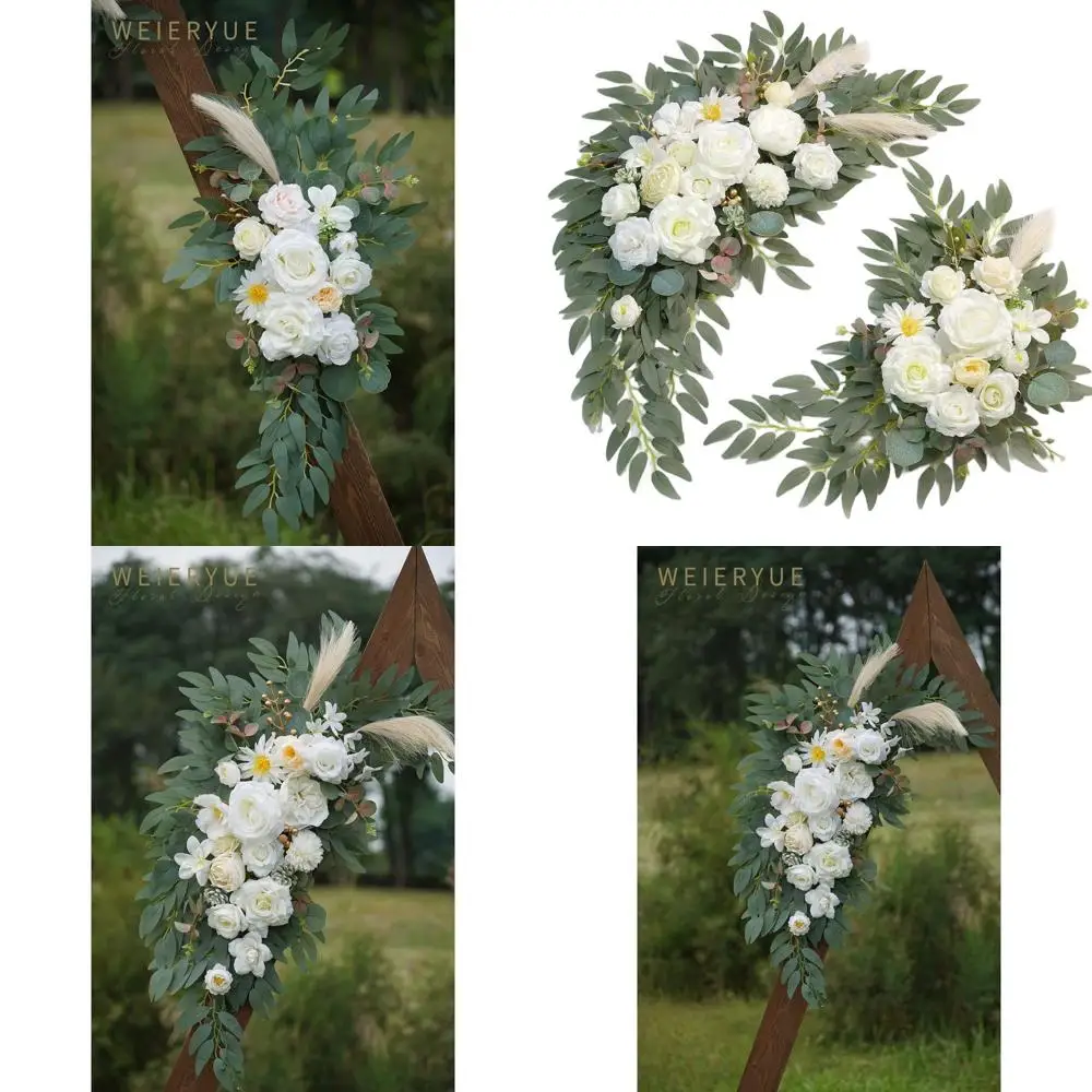 

Двойной свадебный арочный комплект для церемонии и торжества, декор в кремовых и шампанских тонах