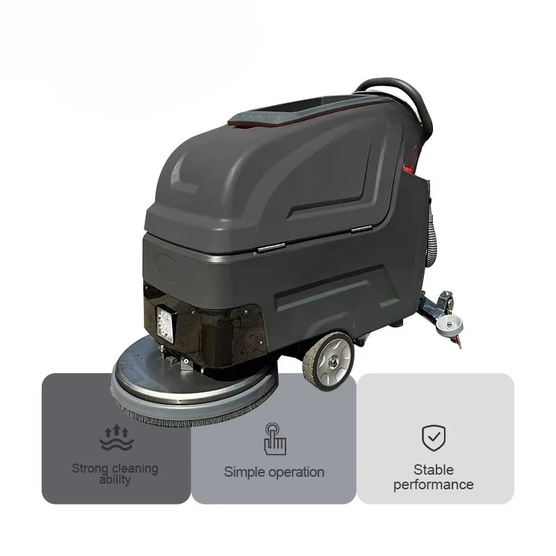 Hand Push Floor Scrubber 24v Electric Hand Push Automatic Dryer Battery Powered Compact