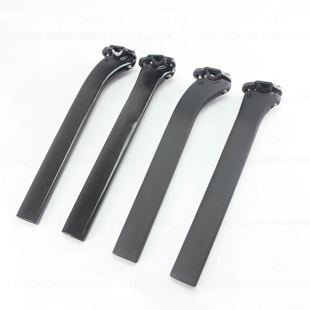 Carbon Fiber Seatpost for Road Bike, Black Paint, Glossy or Matte Offset, Bicycle Parts, 350mm, F14,