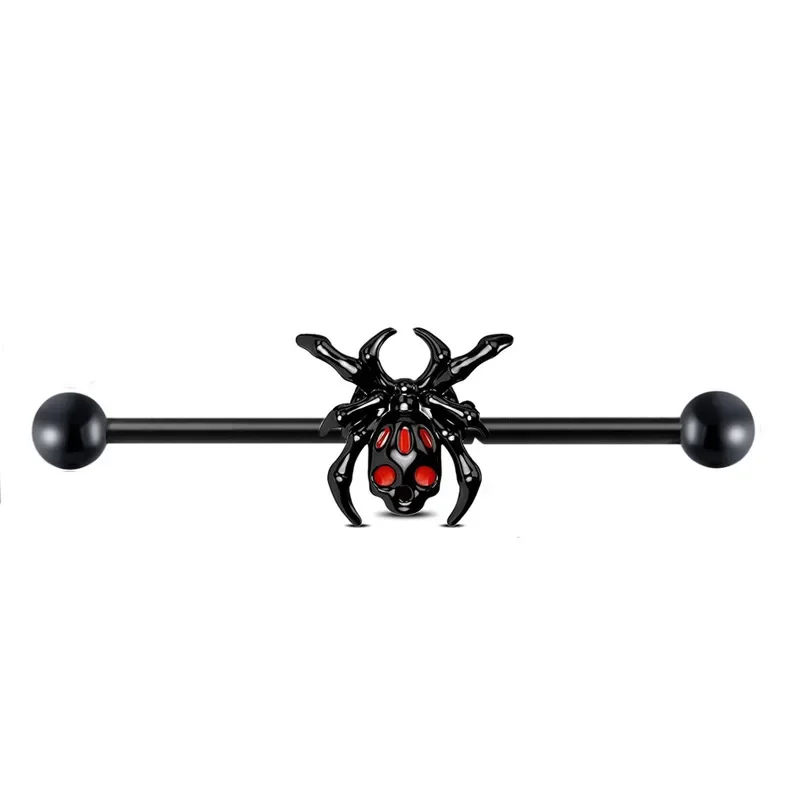 Halloween Belly Button Rings Spider Lip Rings Gothic Cartilage Earrings Surgical Steel Belly Piercing Jewelry Septum Piercing