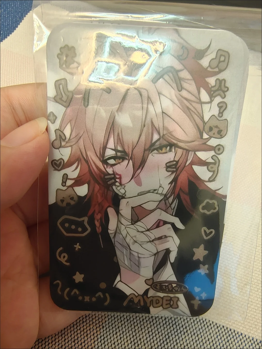 2Pcs/Set Honkai: Star Rail Anime Laser Card Mydei Khaslana Phainon NeiKos496 LOMO Card Postcard Gift