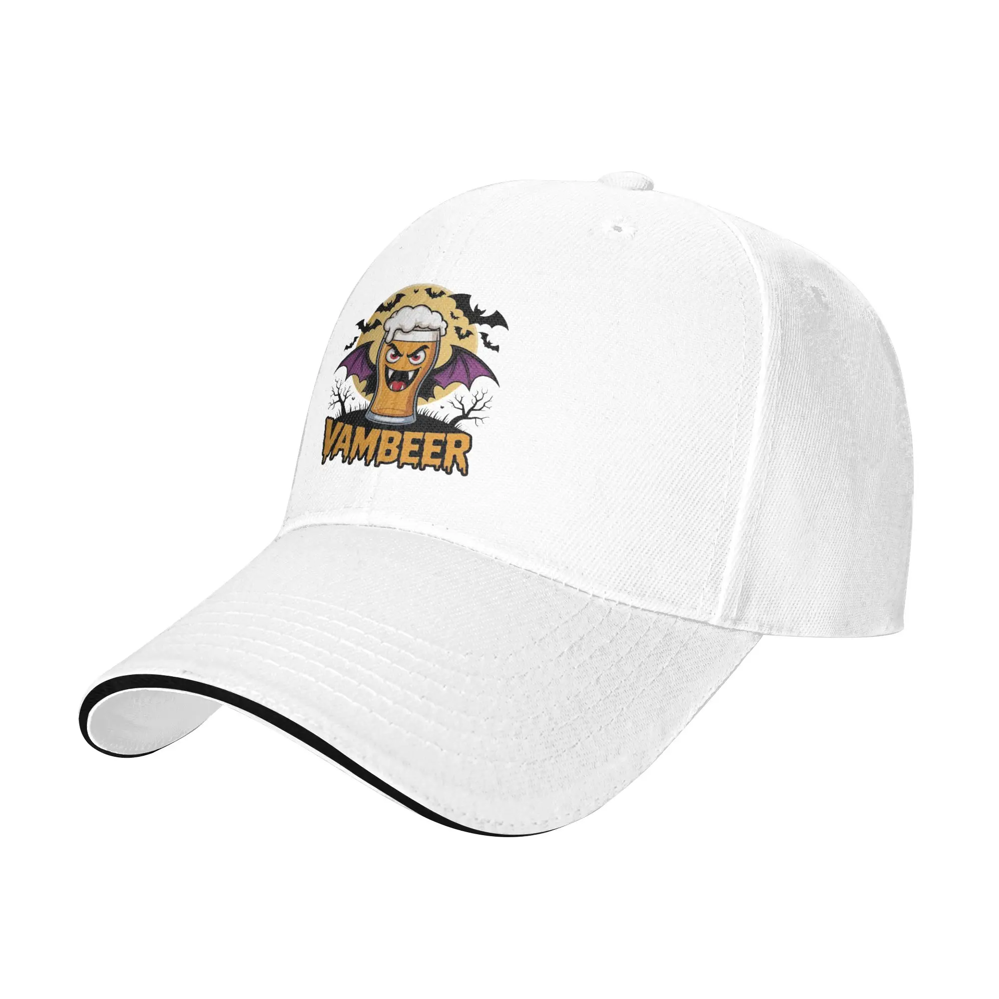 Vampire Beer Vambier Bat Funny Sandwich Caps Unisex Vintage Baseball Cap Halloween Washable Racing All seasons Hats Adult