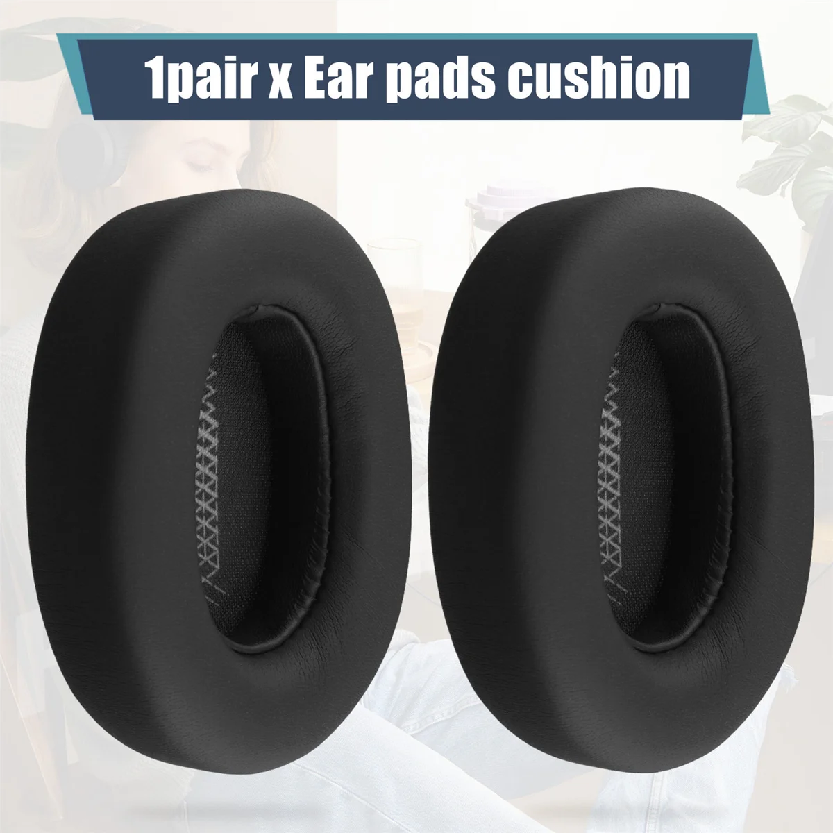 Efficient Replacement Ear Pads for JBL E65BTNC, Headphones Ear Cushions Black