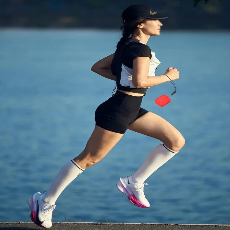 حافظة مضادة للسقوط بمشبك لسماعات Motorola MOTO Buds - غلاف شحن من السيليكون المقاوم للغبار مع حلقة تسلق #1