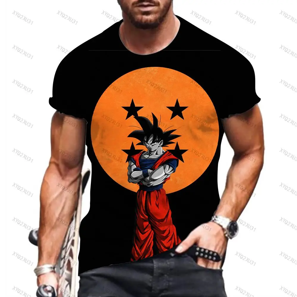 T-shirt imprimé Dragon Ball Z pour homme, Streetwear, Super Saiya, Goku, Hip Hop, Y-Y2K, Style Harajuku, 110-6XL, Vegeta, 2023