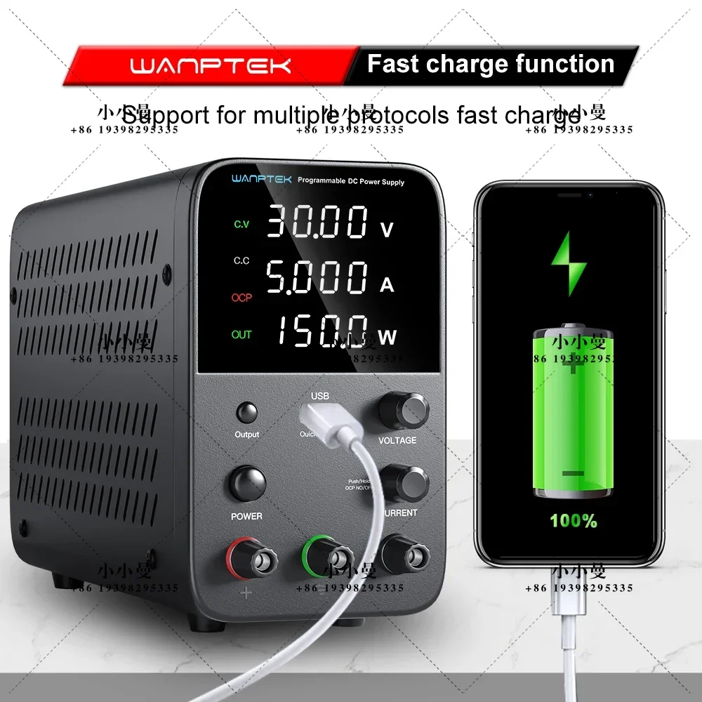 Wanptek Programmable DC Power Supply WPS3010H Laboratory Maintenance Workbench  30V 10A Voltage Current Regulator AC 220V 110V