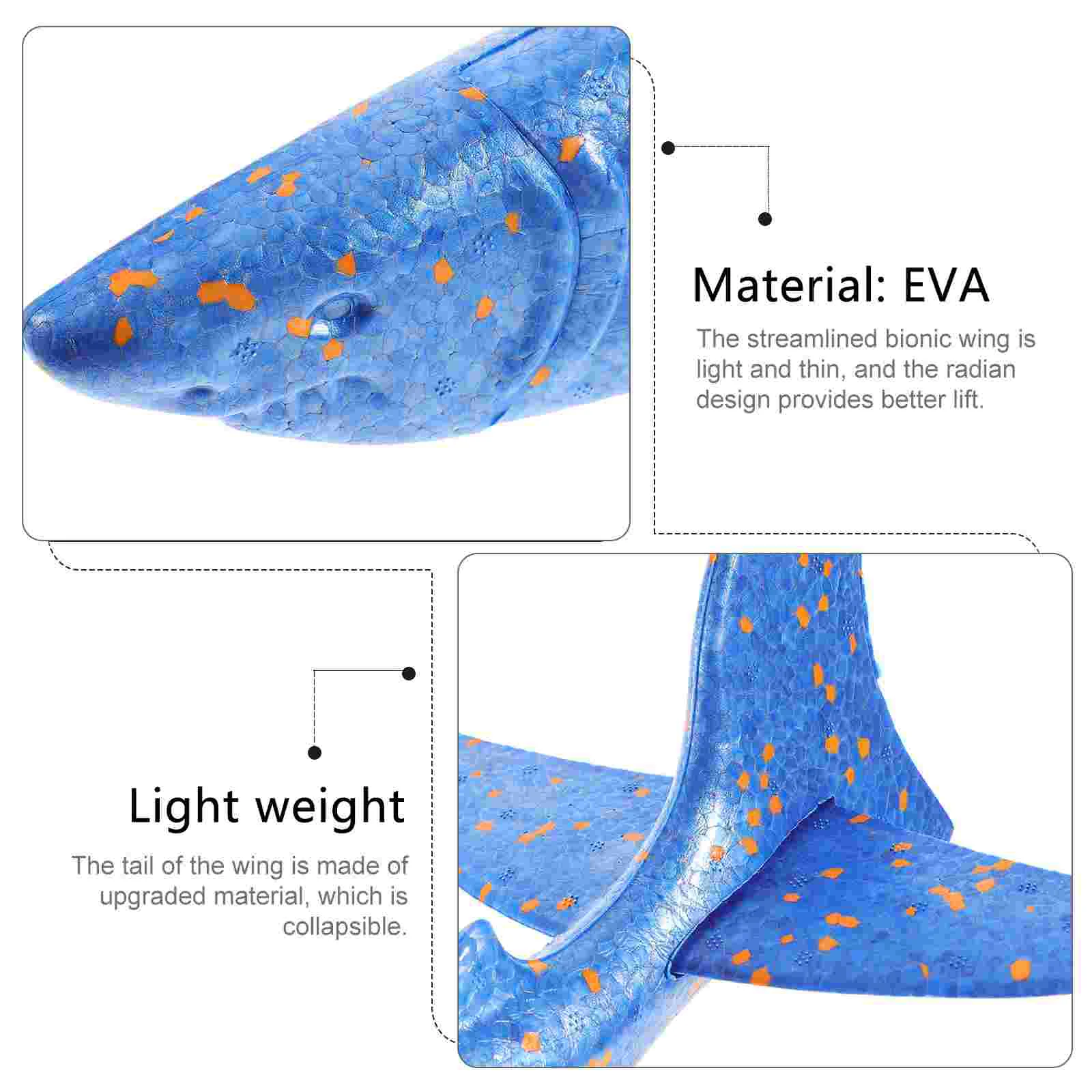 Juguete de avión de tiburón para niños, juguetes de lanzamiento al aire libre, modelos de espuma simulada, regalo