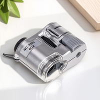 60X Handheld Magnifying Glass Mini Pocket Microscope Loupe LED Jeweler Magnifier Currency Detector Portable Magnifier