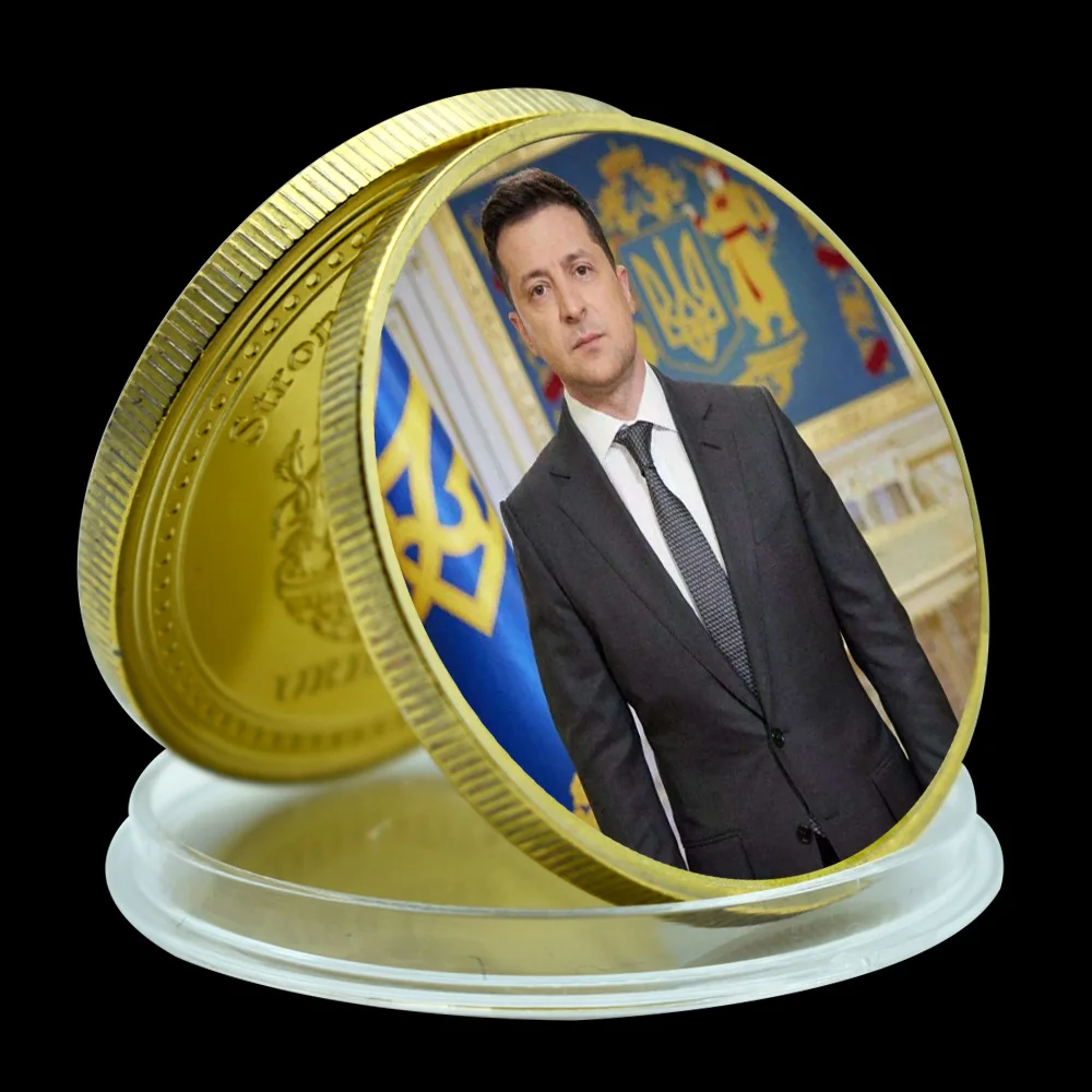 President of Ukraine Coin Gold Coins Zelensky Commemorative Coins Original Custom Coins Souvenir Coin Collectibles Business Gift