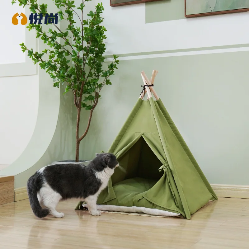 Pet tent, cat bed, detachable and washable dog house, semi-enclosed, insulated cat house, stackable