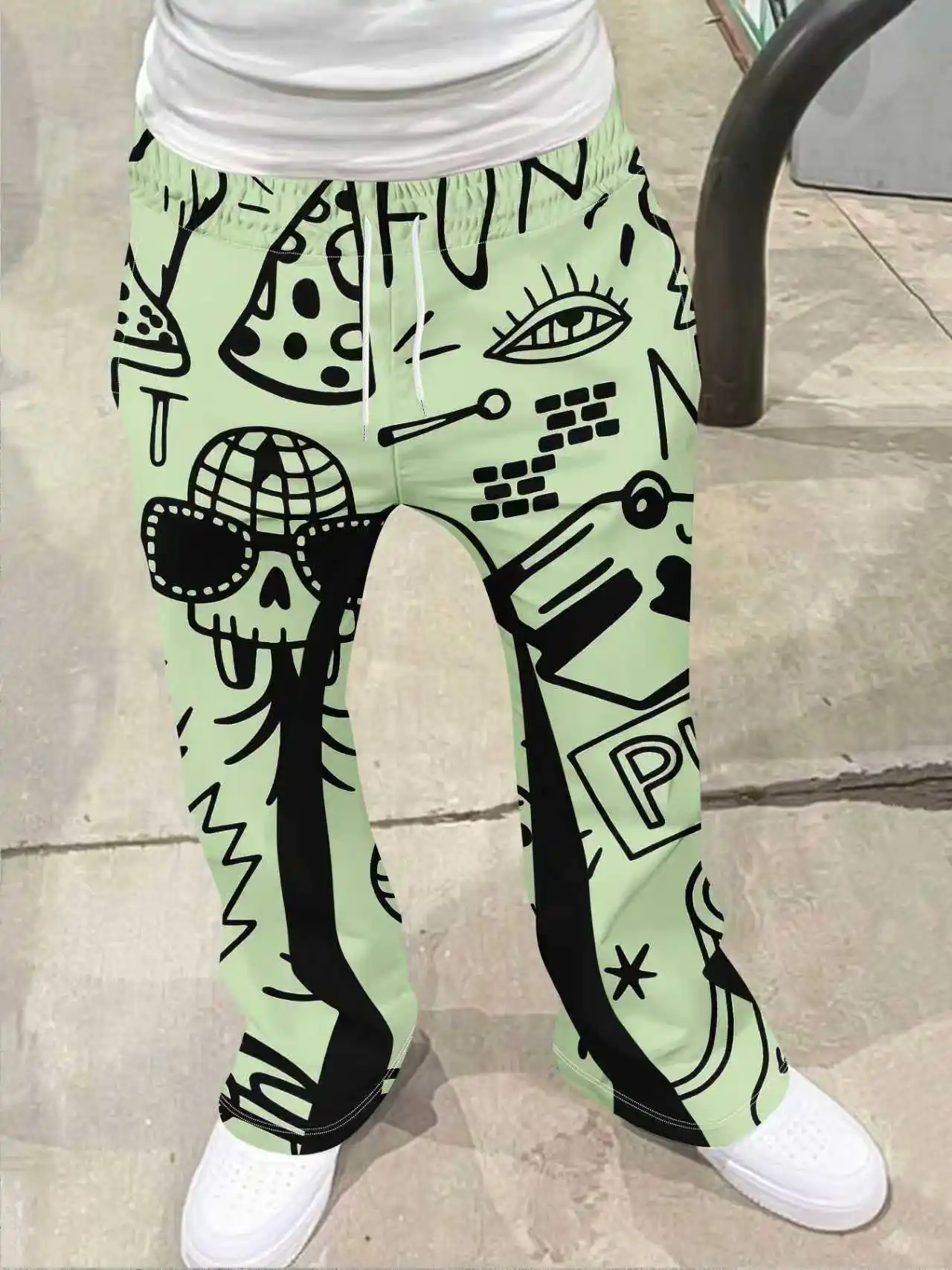 

Men's New Printed Holiday Fashion Pants Flared Pants Hip-hop Street Style Fashion Drawstring Pants Outdoor Travel Beach Pants