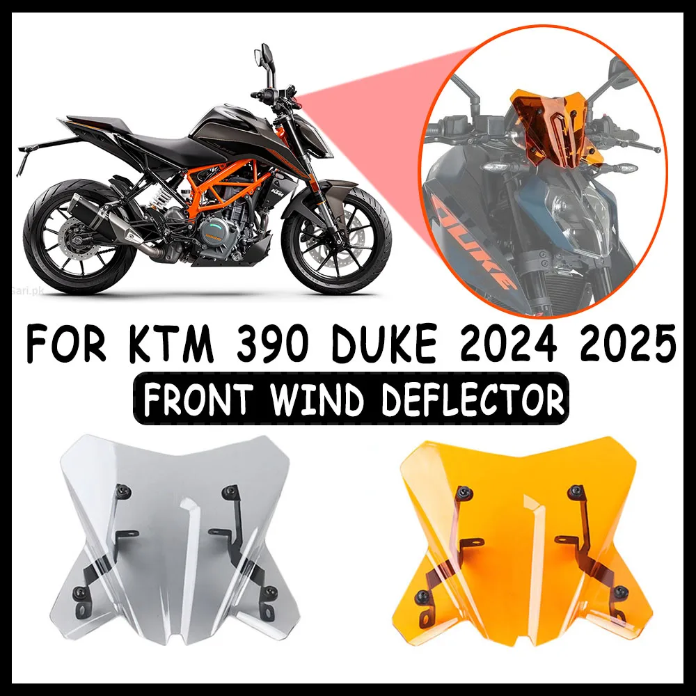 

390 Duke High-quality PC For KTM 390 Duke 2024 2025 Motorcycle NEW Accessory Sport Windscreen Front Wind Deflector Fairing Kit