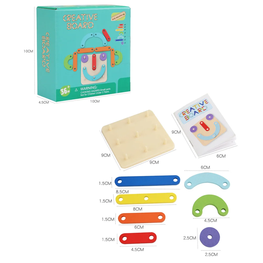 Montessori Zabawki Edukacyjne Dziecięce Kreatywne Puzzle Tablica Manipulacyjna Gra Rozpoznawanie Kształtów i Kolorów Trening Motoryki Małej Zabawka dla Dzieci