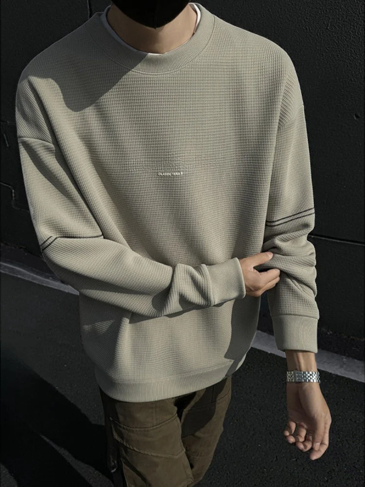 

Men's Fce Lined Thiened Long Sve Hoodie Winter round Ne Jaet Youth Casual Inner Wear Faionable Base irt
