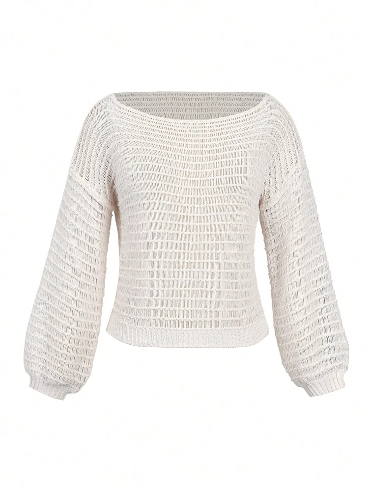 

Женский однотонный вязаный пуловер без бретелек со скелетом, модный трикотаж в стиле осени 2025 Ins