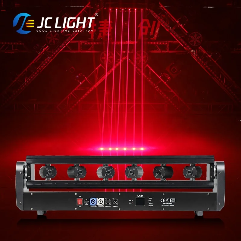 

6 Eyes Moving Head Light Rgb Lazer Stage Scanner Beam Dj Light Dmx512 Dj Equipment Bar Lights