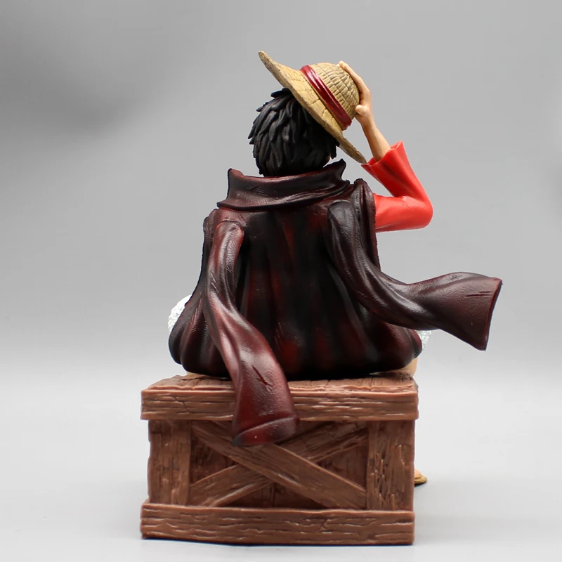 Figurine d'action en PVC One Piece Assis Box, figurine Monkey D Luffy, statue GK Manga, jouet modèle de collection, cadeau de beurre, 17cm, chaud