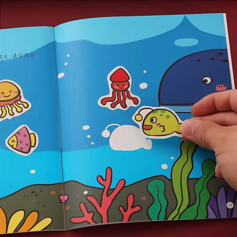 

10 Books/Set Kids Concentration Sticker Activity Books - Fun Game Stickers for Toddlers, Focus Training Educational Toys