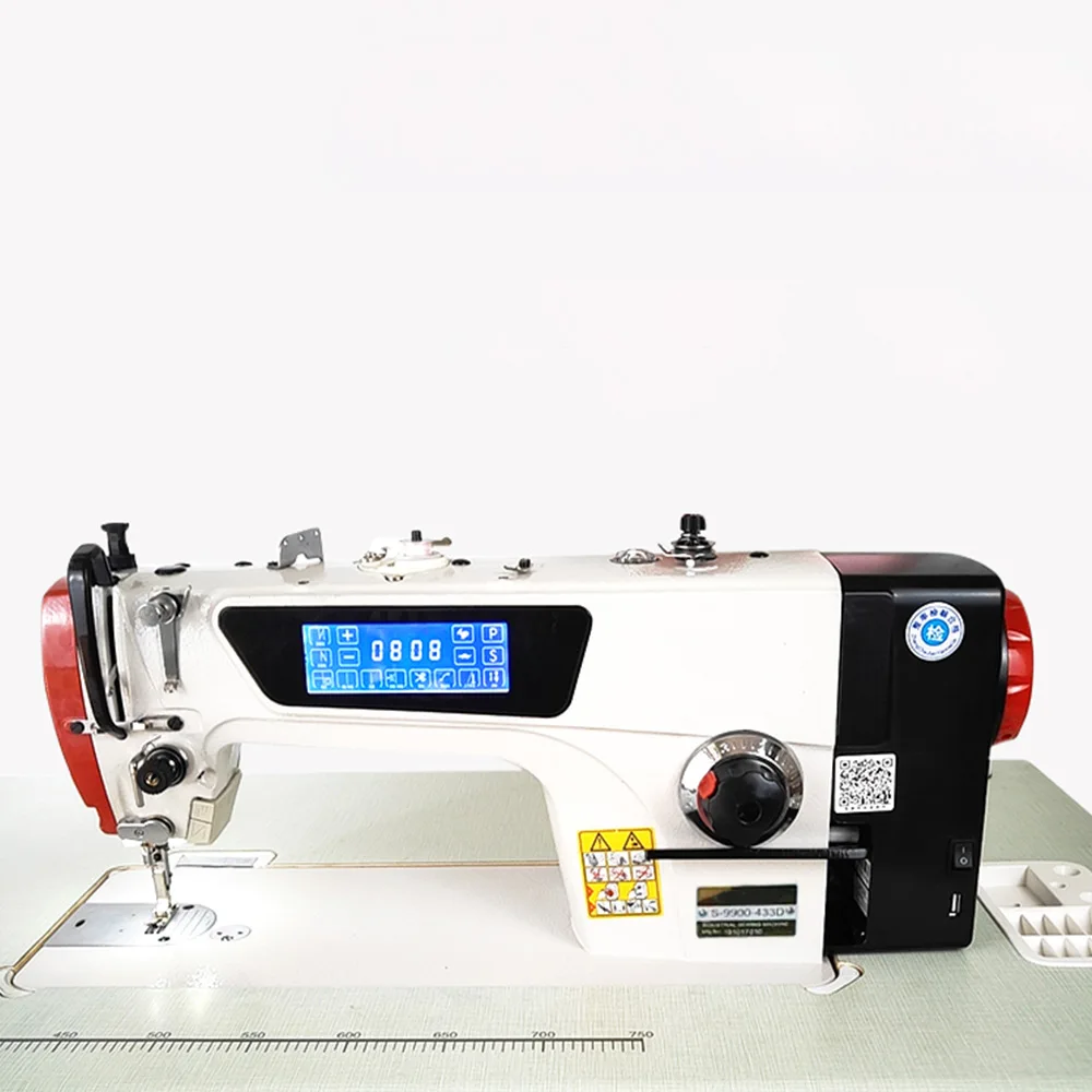 Industrial Flat Electric Sewing Machine High Speed Single Needle Computer Direct Drive for Car No Table Included