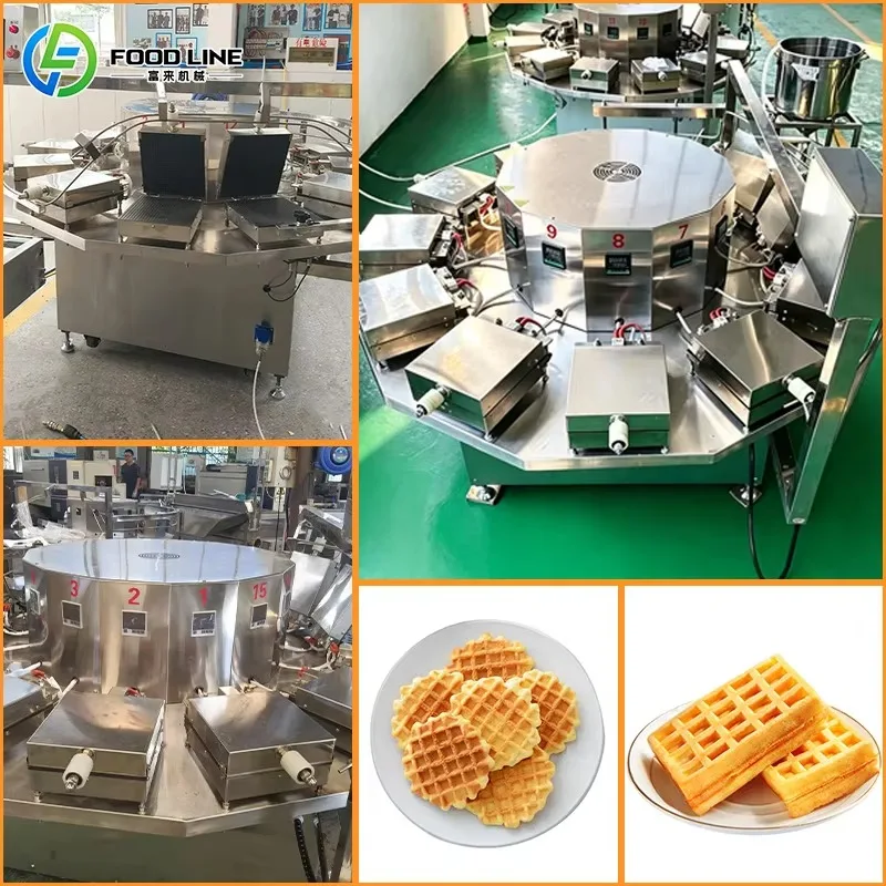 Ligne de production de gaufres à vitesse réglable intelligente, machine à gaufres moelleuses et croustillantes, vente commerciale, support de personnalisation