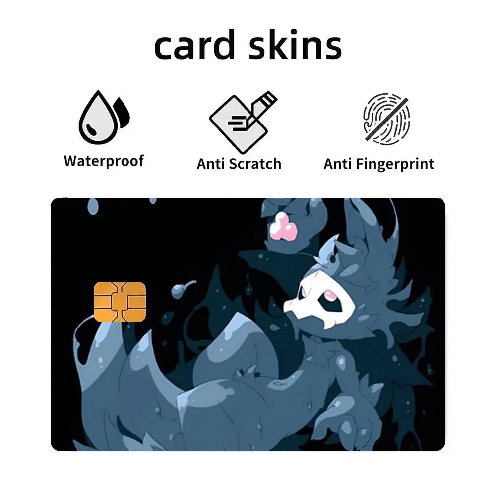 Classic Game Anime C-Changed Manga 4pcs 1Set Funny Shell On Off Ultra Thin No Fade Sticker Skin Cover Film For Debit Credit Card
