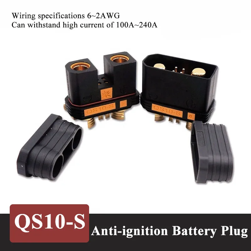 240A QS10-S Male Female Quick Connector DC 750V Electric Vehicle Charging Head Battery High Current Aircraft Model Forklift Plug